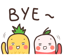 Mr.Pineapple & Ms.Lychee 2 sticker #6995367