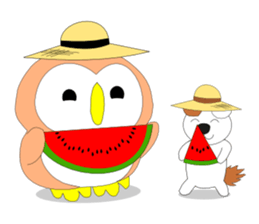 Fuku-chan 6. (owl) sticker #6996892