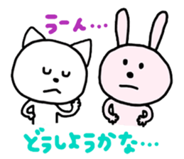 Rabbit and Cat 2nd. sticker #6998275