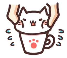 Cat in the cup2 sticker #6998405