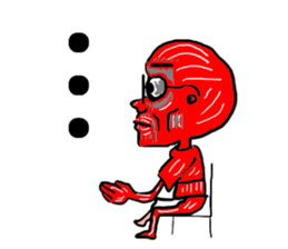 The great kunst-lijk and midlle-aged man sticker #7000769