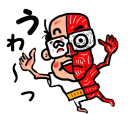 The great kunst-lijk and midlle-aged man sticker #7000771