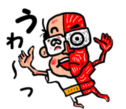 The great kunst-lijk and midlle-aged man sticker #7000771