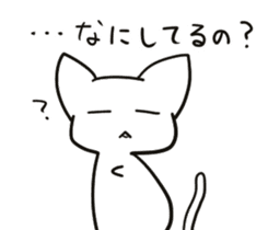Sleepy White Cat 2 sticker #7001298