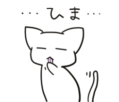 Sleepy White Cat 2 sticker #7001299