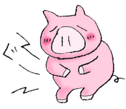 The pig that a heart softens sticker #7001840