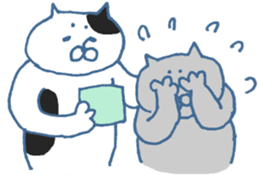 Pleased cats 2 sticker #7004103