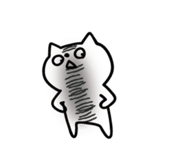 Cat with shadow sticker #7004805