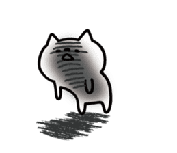 Cat with shadow sticker #7004813
