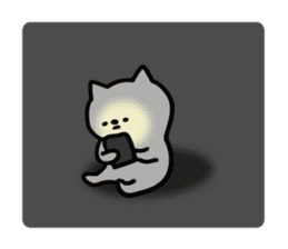 Cat with shadow sticker #7004836