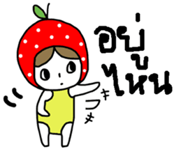 polkadot apple girl by ngingi sticker #7005921