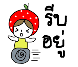 polkadot apple girl by ngingi sticker #7005922