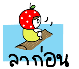polkadot apple girl by ngingi sticker #7005931