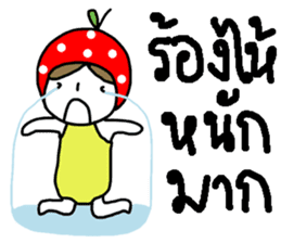 polkadot apple girl by ngingi sticker #7005935