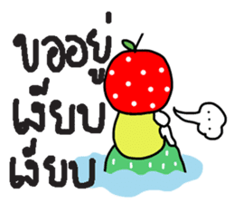 polkadot apple girl by ngingi sticker #7005950