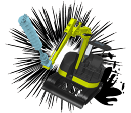 Construction Equipments at a site sticker #7007635