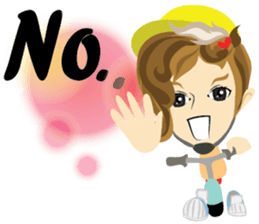 little boy rider cartoon. sticker #7007947