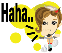 little boy rider cartoon. sticker #7007953