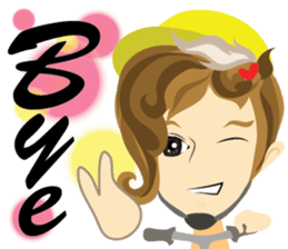 little boy rider cartoon. sticker #7007961