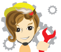 little boy rider cartoon. sticker #7007967