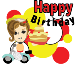 little boy rider cartoon. sticker #7007970