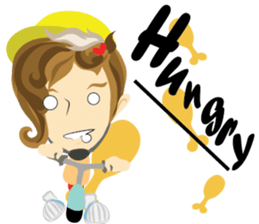 little boy rider cartoon. sticker #7007972