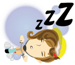 little boy rider cartoon. sticker #7007973