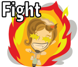 little boy rider cartoon. sticker #7007974