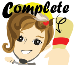 little boy rider cartoon. sticker #7007978