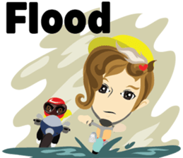 little boy rider cartoon. sticker #7007979