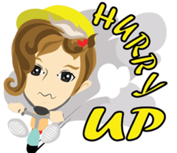 little boy rider cartoon. sticker #7007980