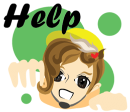 little boy rider cartoon. sticker #7007982