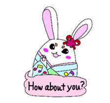 Kimono rabbit sticker #7008224