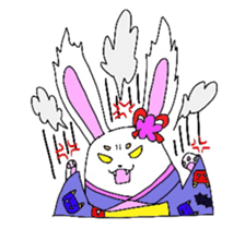 Kimono rabbit sticker #7008226