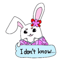 Kimono rabbit sticker #7008227