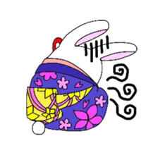 Kimono rabbit sticker #7008229