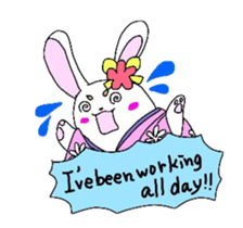Kimono rabbit sticker #7008230