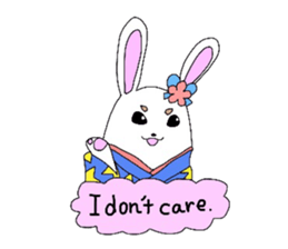 Kimono rabbit sticker #7008235
