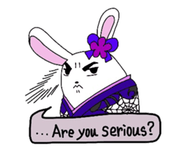 Kimono rabbit sticker #7008239