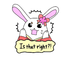 Kimono rabbit sticker #7008240