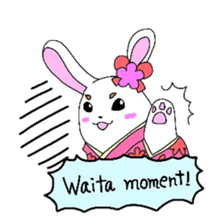 Kimono rabbit sticker #7008241