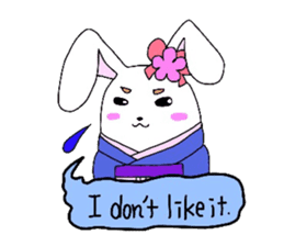 Kimono rabbit sticker #7008244