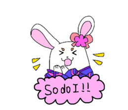 Kimono rabbit sticker #7008245