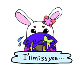 Kimono rabbit sticker #7008246