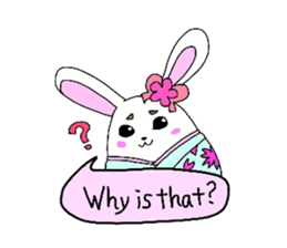 Kimono rabbit sticker #7008252