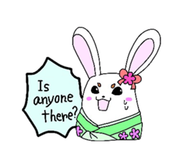 Kimono rabbit sticker #7008253