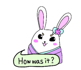 Kimono rabbit sticker #7008255