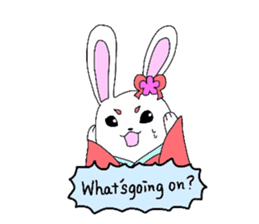 Kimono rabbit sticker #7008257
