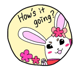 Kimono rabbit sticker #7008259