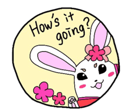 Kimono rabbit sticker #7008259